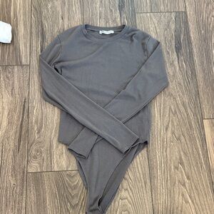 Zara Charcoal Long Sleeve Top